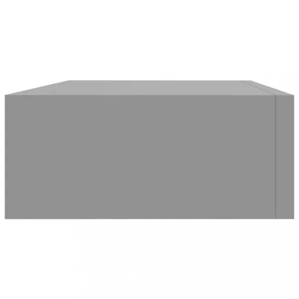 2 db szürke MDF falra szerelhető fiókos polc 40 x 23,5 x 10 cm