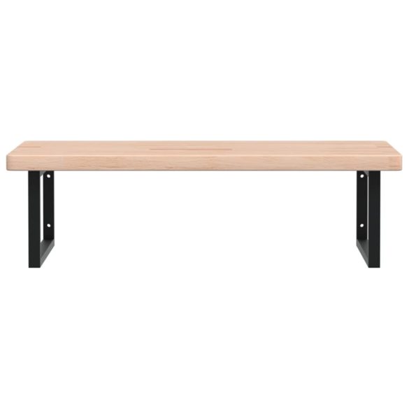 acél és tömör tölgyfa falra szerelhető mosdópolc