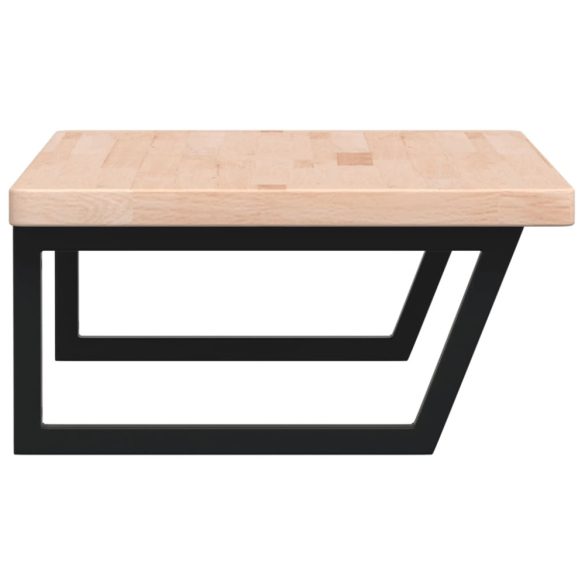 acél és tömör tölgyfa falra szerelhető mosdópolc