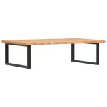 acél és tömör tölgyfa falra szerelhető mosdópolc