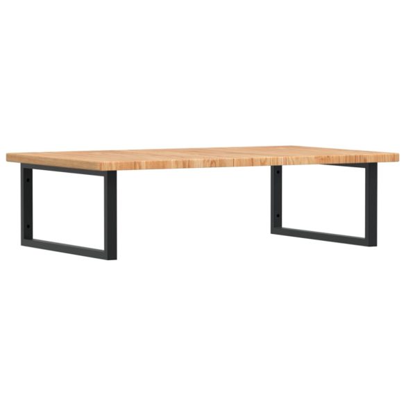 acél és tömör tölgyfa falra szerelhető mosdópolc