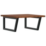 acél és tömör tölgyfa falra szerelhető mosdópolc