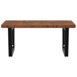 acél és tömör tölgyfa falra szerelhető mosdópolc