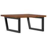 acél és tömör tölgyfa falra szerelhető mosdópolc