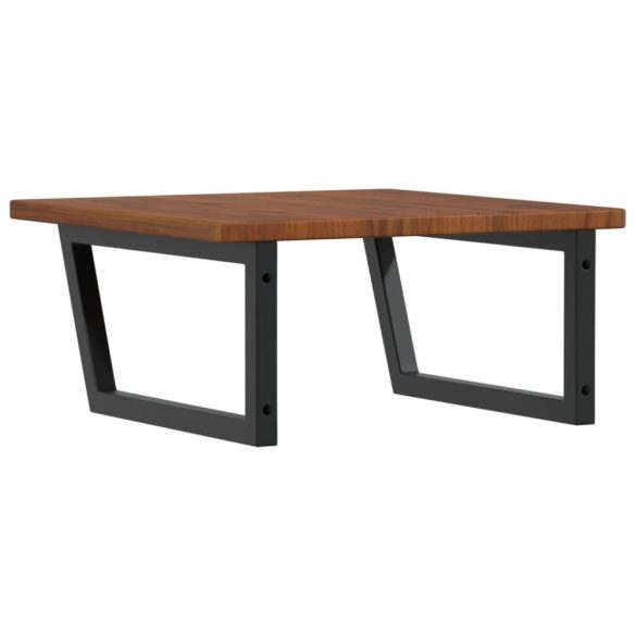 acél és tömör tölgyfa falra szerelhető mosdópolc