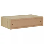 2 db tölgyszínű MDF falra szerelhető fiókos polc 40x23,5x10 cm