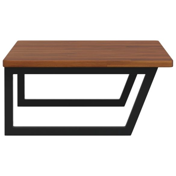 acél és tömör tölgyfa falra szerelhető mosdópolc