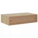 falra szerelhető fiókos polc tölgyfa és fehér színben 40 x 23,5 x 10 cm MDF