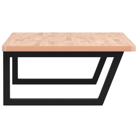 acél és tömör bükkfa falra szerelhető mosdópolc