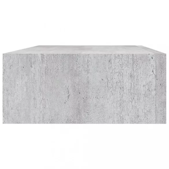 betonszürke MDF falra szerelhető fiókos polc 40 x 23,5 x 10 cm