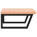 acél és tömör bükkfa falra szerelhető mosdópolc