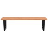 acél és tömör bükkfa falra szerelhető mosdópolc