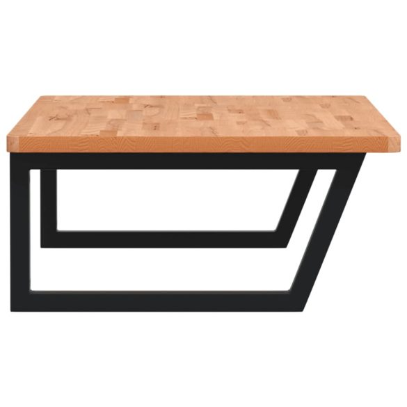 acél és tömör bükkfa falra szerelhető mosdópolc