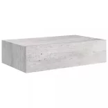 2 db betonszürke MDF falra szerelhető fiókos polc 40x23,5x10 cm
