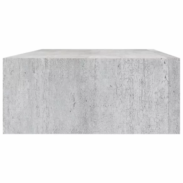 2 db betonszürke MDF falra szerelhető fiókos polc 40x23,5x10 cm