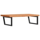 acél és tömör bükkfa falra szerelhető mosdópolc