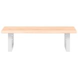 acél és tömör tölgyfa falra szerelhető mosdópolc