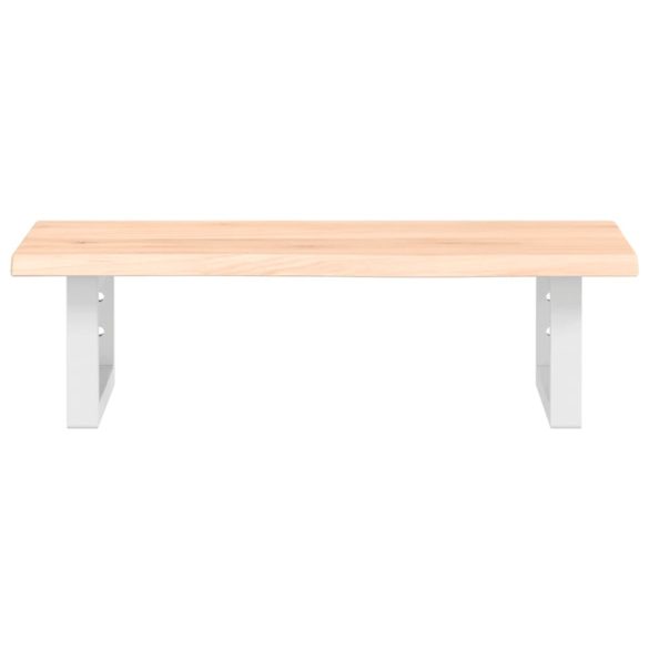 acél és tömör tölgyfa falra szerelhető mosdópolc