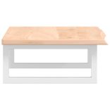 acél és tömör tölgyfa falra szerelhető mosdópolc