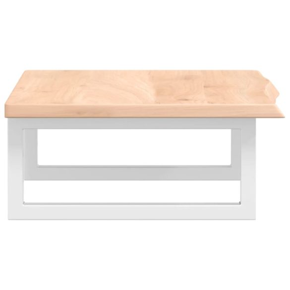 acél és tömör tölgyfa falra szerelhető mosdópolc