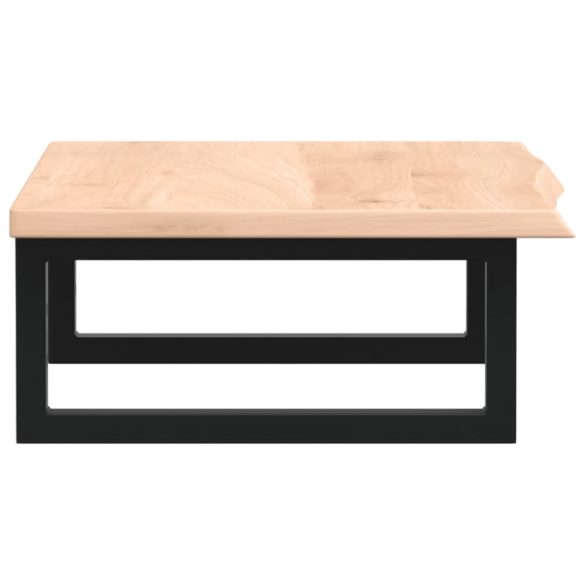 acél és tömör tölgyfa falra szerelhető mosdópolc