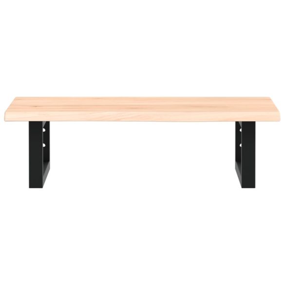 acél és tömör tölgyfa falra szerelhető mosdópolc