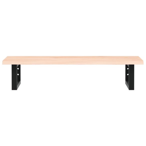 acél és tömör tölgyfa falra szerelhető mosdópolc