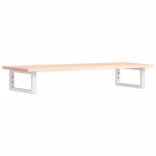 acél és tömör tölgyfa falra szerelhető mosdópolc