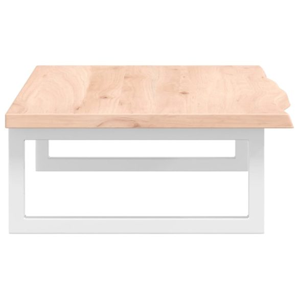 acél és tömör tölgyfa falra szerelhető mosdópolc