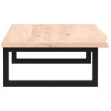 acél és tömör tölgyfa falra szerelhető mosdópolc