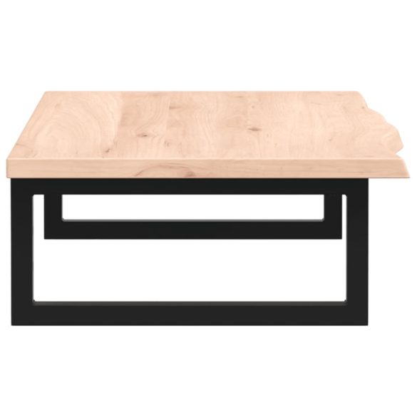 acél és tömör tölgyfa falra szerelhető mosdópolc