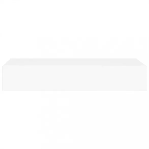 fehér MDF falra szerelhető fiókos polc 60 x 23,5 x 10 cm