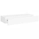 fehér MDF falra szerelhető fiókos polc 60 x 23,5 x 10 cm