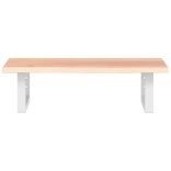 acél és tömör tölgyfa falra szerelhető mosdópolc