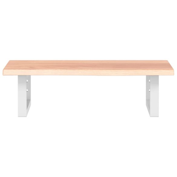 acél és tömör tölgyfa falra szerelhető mosdópolc