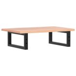 acél és tömör tölgyfa falra szerelhető mosdópolc