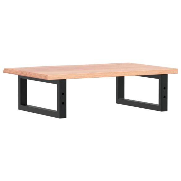 acél és tömör tölgyfa falra szerelhető mosdópolc