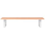 acél és tömör tölgyfa falra szerelhető mosdópolc