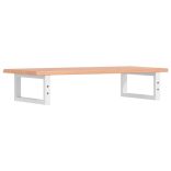 acél és tömör tölgyfa falra szerelhető mosdópolc