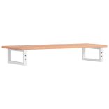 acél és tömör tölgyfa falra szerelhető mosdópolc