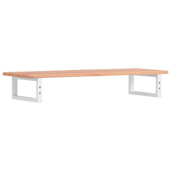 acél és tömör tölgyfa falra szerelhető mosdópolc