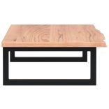 acél és tömör tölgyfa falra szerelhető mosdópolc