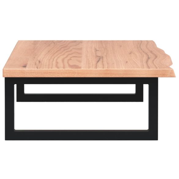 acél és tömör tölgyfa falra szerelhető mosdópolc