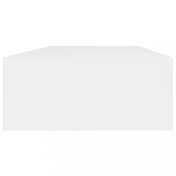 2 db fehér MDF falra szerelhető fiókos polc 60 x 23,5 x 10 cm