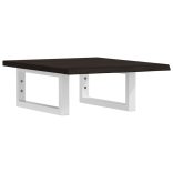 acél és tömör tölgyfa falra szerelhető mosdópolc