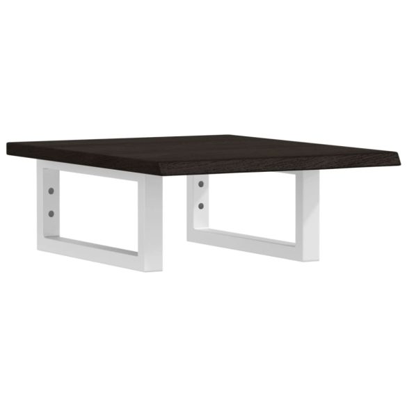 acél és tömör tölgyfa falra szerelhető mosdópolc