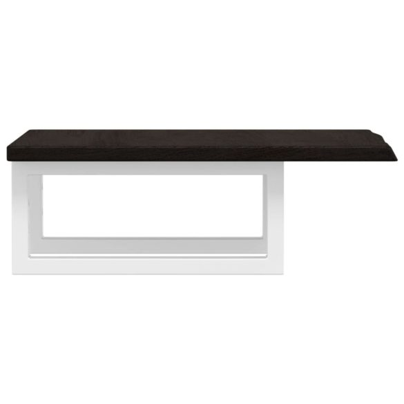 acél és tömör tölgyfa falra szerelhető mosdópolc