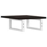 acél és tömör tölgyfa falra szerelhető mosdópolc