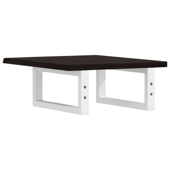 acél és tömör tölgyfa falra szerelhető mosdópolc