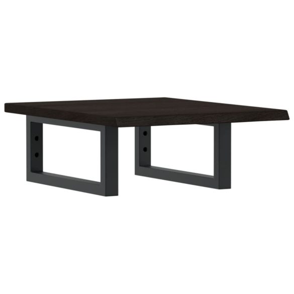 acél és tömör tölgyfa falra szerelhető mosdópolc